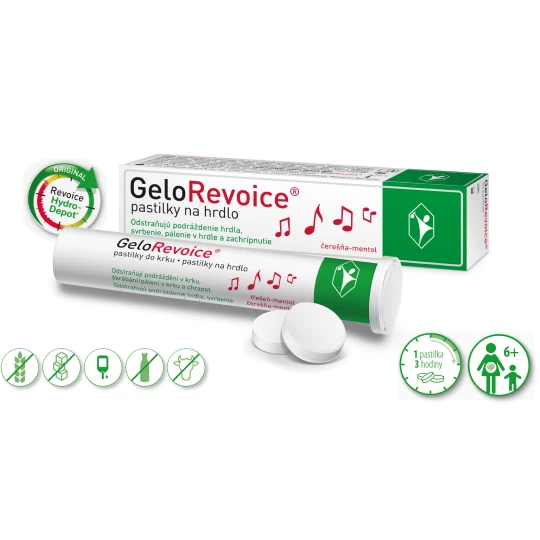 GELOREVOICE Pastilky na hrdlo 20 kusov