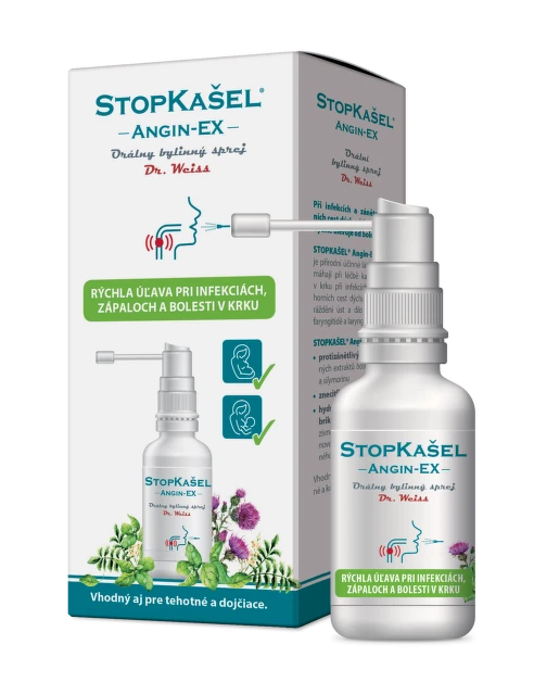 STOPKAŠEĽ Angin-ex sprej na bolesť v krku 30 ml