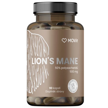 MOVit Lion´s mane 50% polysacharidov 500 mg 90 kapsúl