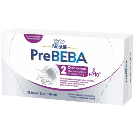 PREBEBA 2 Discharge mliečna dojčenská výživa pre novorodencov nad 1800 g inov.2026 32 x 90 ml