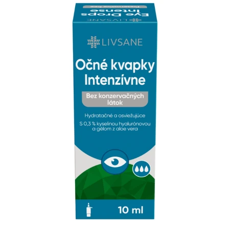 LIVSANE Intenzívne očné kvapky na suché oči bez konzervantov s 0,3% HA 10 ml