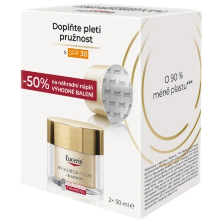 EUCERIN Hyaluron-fil.+elasticity denný krém spf30 výhodné balenie 2 x 50 ml set