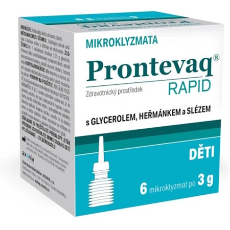 PRONTEVAQ Rapid mikroklystíry pre deti jednodávkové 6 x 3 g.