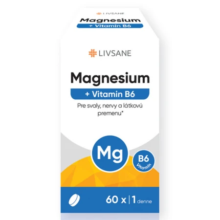 LIVSANE Horčík + vitamín B6 60 tabliet