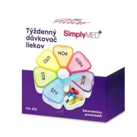 SimplyMED Pill Flower Týždenný dávkovač liekov 1 ks