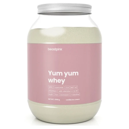 GYMBEAM Beastpink yum yum whey proteín príchuť vanilková zmrzlina inov.2026 1000 g