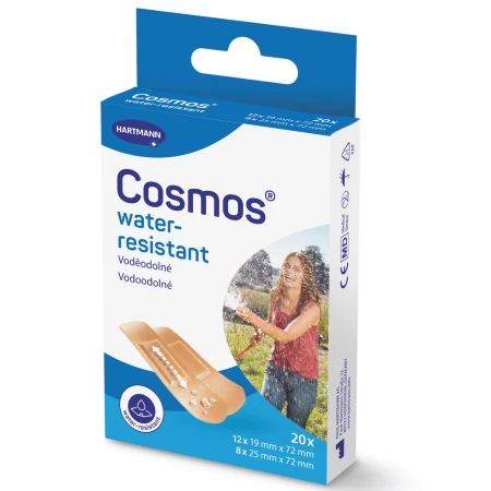 COSMOS Water-resistant vodeodolná náplasť na rany inovácia 2025 1 x 20 ks