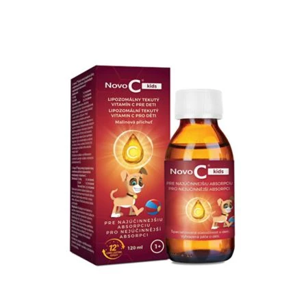 Novo C kids LIPOZOMÁLNY TEKUTÝ VITAMÍN C PRE DETI sirup, malinová príchuť 120 ml