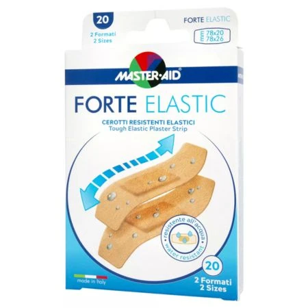 FORTE ELASTIC Náplasť elastická vodeodolná, 2 veľkosti 20 ks