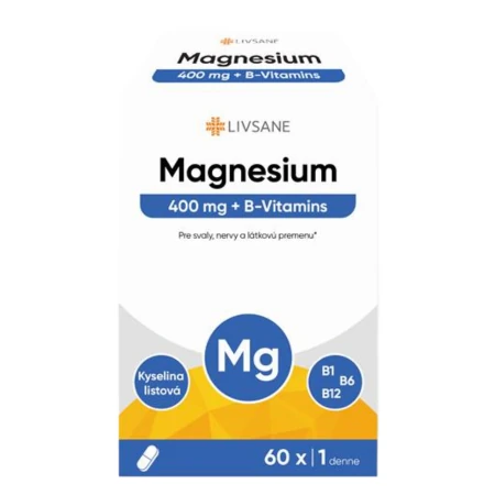LIVSANE Magnézium 400 + B vitamíny 60 tabliet