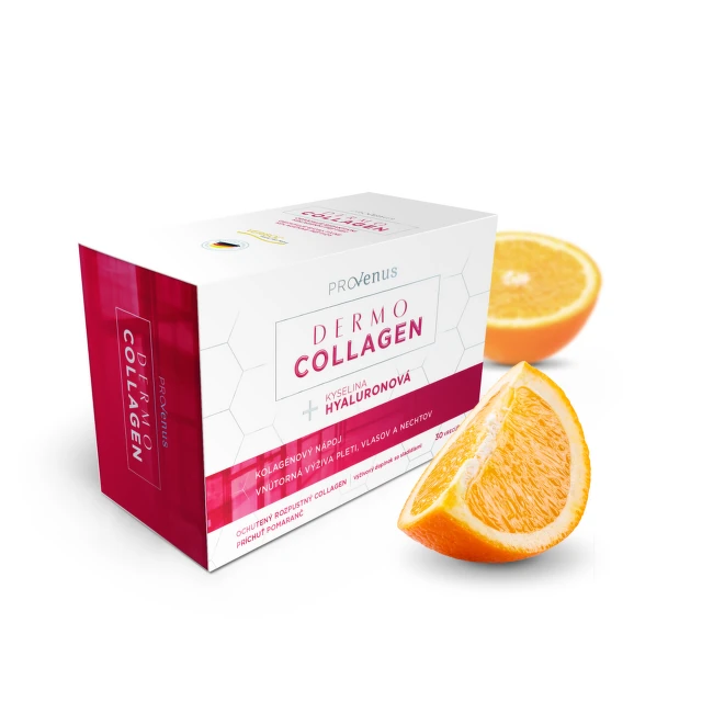 SALUTEM Dermocollagen provenus prášok vo vrecúškach s pomarančovou príchuťou 30 kusov