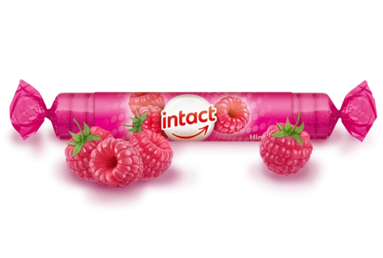 INTACT rolka hroznový cukor s vitamínom C malina 40 g