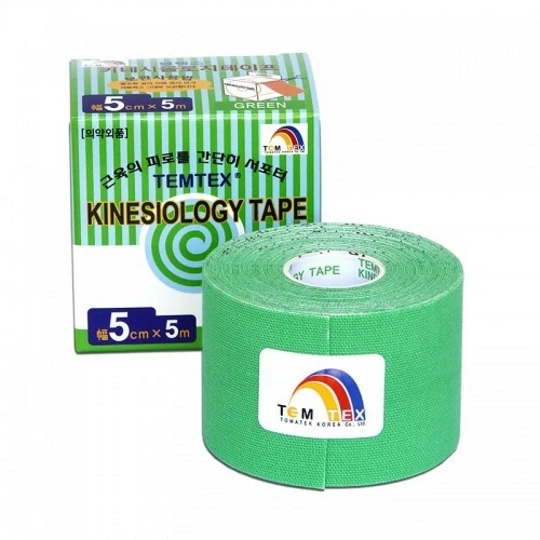 TEMTEX Kinesiology tape zelená 5 cm x 5 m 1 kus
