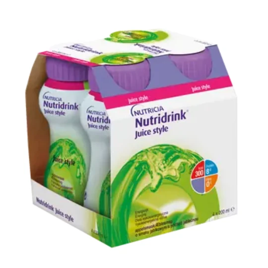 NUTRIDRINK Juice style s jablkovou príchuťou 4 x 200 ml