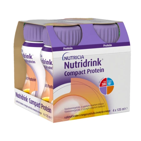NUTRIDRINK Compact protein broskyňa a mango 4 x 125 ml