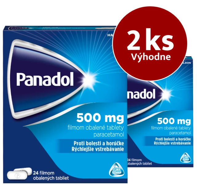 PANADOL 500 mg proti bolesti a horúčke 24 tabliet - balenie 2 ks