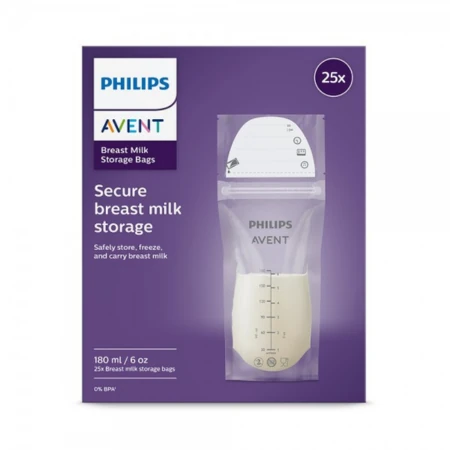 AVENT Sáčky na materské mlieko jednorazové 180 ml 25 ks