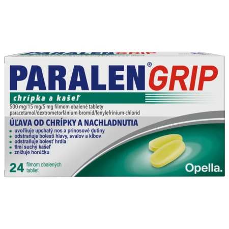 PARALEN Grip chrípka a kašeľ 24 tabliet