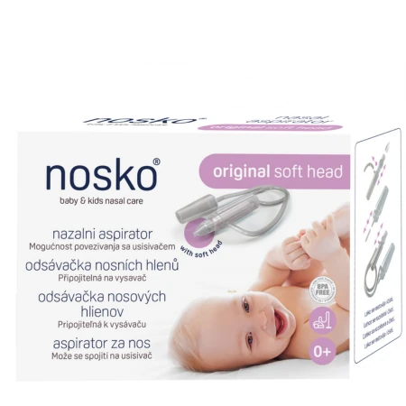 NOSKO Odsávačka hlienov original s mäkkou hlavicou pripojiteľná k vysávaču 1 ks
