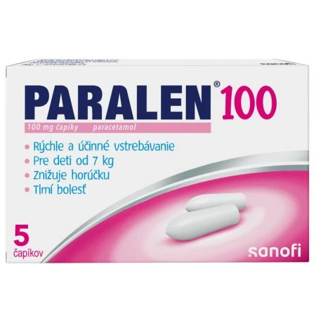PARALEN 100 mg 5 čapíkov