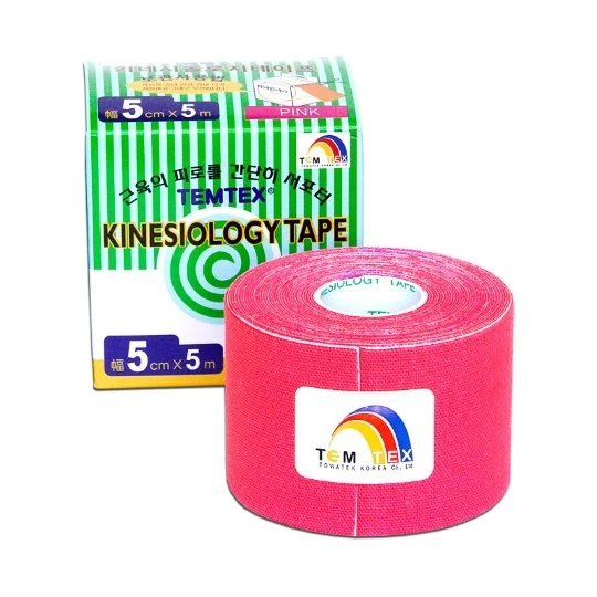 TEMTEX Kinesiology tape ružová 5 cm x 5 m 1 kus