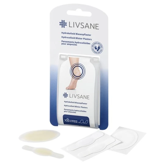 LIVSANE Hydrokoloidne náplasti na pluzgiere 2 veľkosti 8 kusov