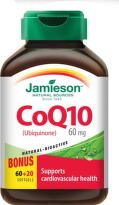 JAMIESON Koenzým Q10 60 mg 60 + 20 kapsúl ZADARMO