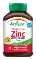 JAMIESON Zinok 25 mg s postupným uvoľňovaním 90 tabliet