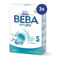 BEBA OPTIPRO 5 Mliečna výživa pre malé deti od ukončeného 24. mesiaca 500 g - balenie 3 ks