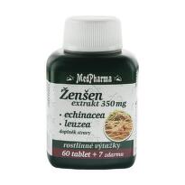 MEDPHARMA Ženšen 350 mg + echinacea + leuzea 60 + 7 tabliet ZADARMO