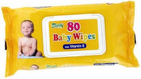 QUEEN Hygienické utierky baby wipes s vitamínom E 80 kusov