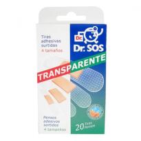 DR. SOS Transparent náplasť vodeodolná 20 kusov