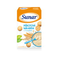 SUNAR Piškótová mliečna kaša s 8 cereáliami 225 g