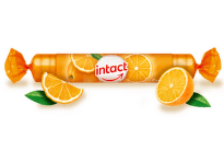 INTACT rolka hroznový cukor s vitamínom C pomaranč 40 g