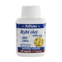 MEDPHARMA Rybí olej 1000 mg EPA, DHA 30 + 7 kapsúl ZADARMO