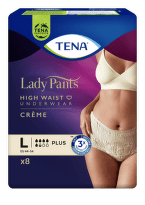 TENA Lady naťahovacie inkontinenčné nohavičky, krémové L 8 kusov