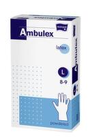 AMBULEX Latexové rukavice veľkosť L 100 kusov