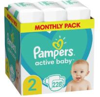 PAMPERS Active baby 2 228 ks