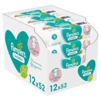 PAMPERS Vlhčené obrúsky sensitive 12 x 52 ks