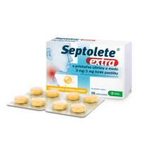 SEPTOLETE Extra citrón a med 16 tvrdých pastiliek