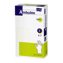 AMBULEX rukavice latexové S 100 ks