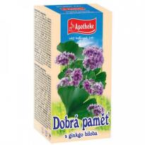 APOTHEKE Čaj pre dobrú pamäť ginko biloba 20 x 1,5 g