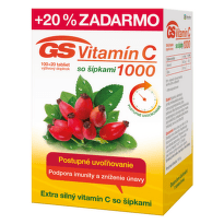 GS Vitamín C 1000 so šípkami 100 + 20 tabliet ZADARMO