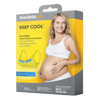 MEDELA Tehotenská a dojčiaca podprsenka keep cool veľkosť L béžová 1 ks