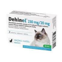 DEHINEL 230 mg/20 mg pre mačky 2 tablety