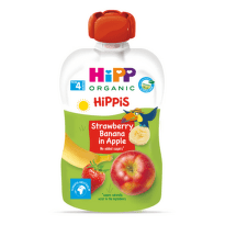 HIPP Hippis 100% ovocie jablko banán jahoda 100 g