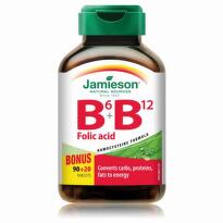 JAMIESON Vitamíny B6, B12 a kyselina listová 110 tabliet