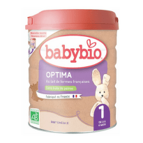 BABYBIO Optima 1 počiatočné dojčenské bio mlieko od 0 do 6 mesiacov 800 g