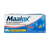 MAALOX Bez cukru citrón 40 žuvacích tabliet