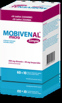 MOBIVENAL micro simple 60 + 10 tabliet ZADARMO